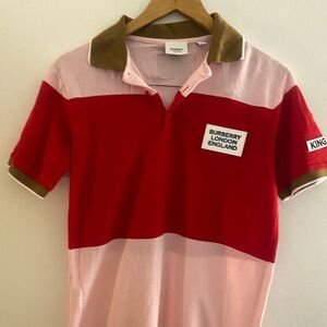 Mens burberry polo shirt like new
